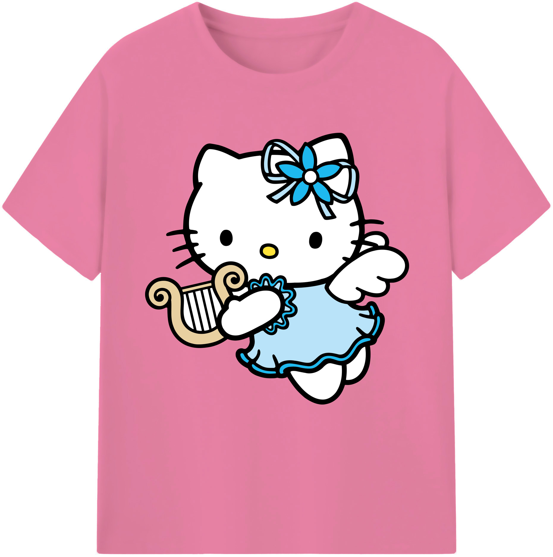 （画像用） Hello Kitty ハローキティ 綿100％半袖Tシャツ（フロントプリント）